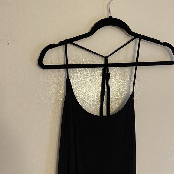 Hem & Thread Women Sz L Black Adjustable Spaghetti Strap Slip Dress NWT - Picture 3 of 9